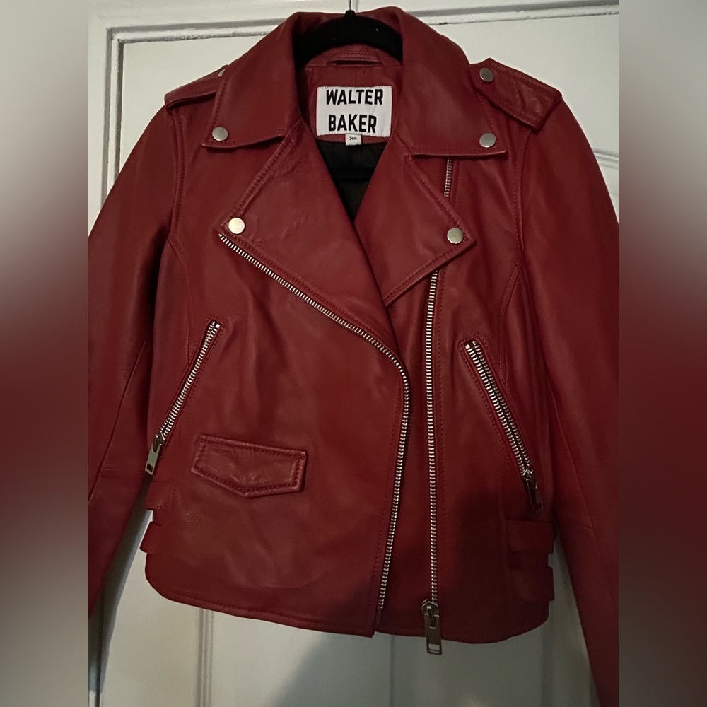 Walter Baker Liz Leather Moto Biker Jacket XS - Picture 8 of 16